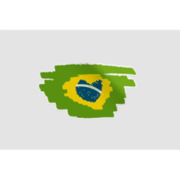 Brazil Flag Style 6 Sticker - DecalsHouse