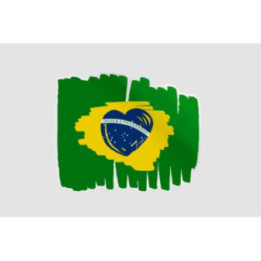 Brazil Flag Style 8 Sticker - DecalsHouse