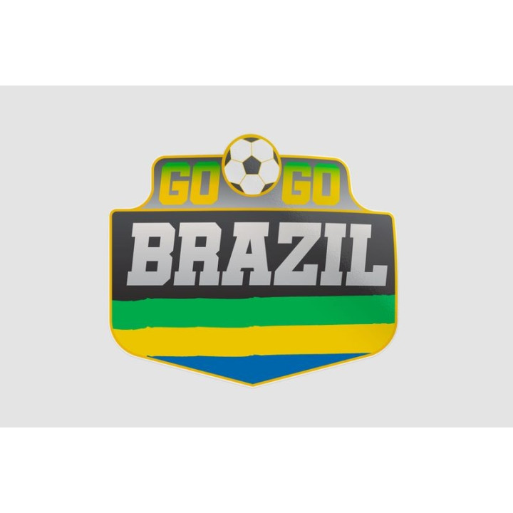 Brazil Football Stickers – Go Go Brazil Fan Decals (2-Pack)