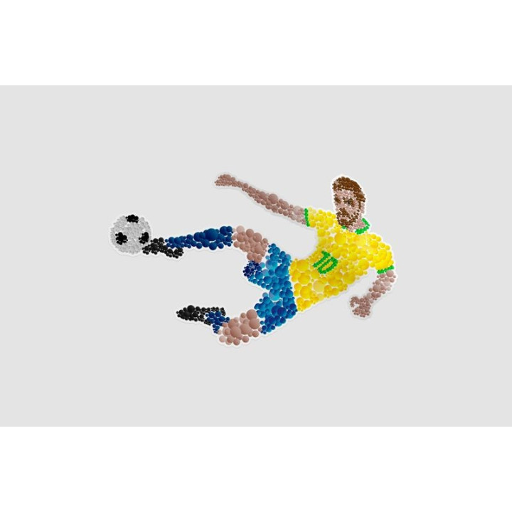 Brazil No.10 Bubble Art Football Sticker – Seleção (2-Pack)