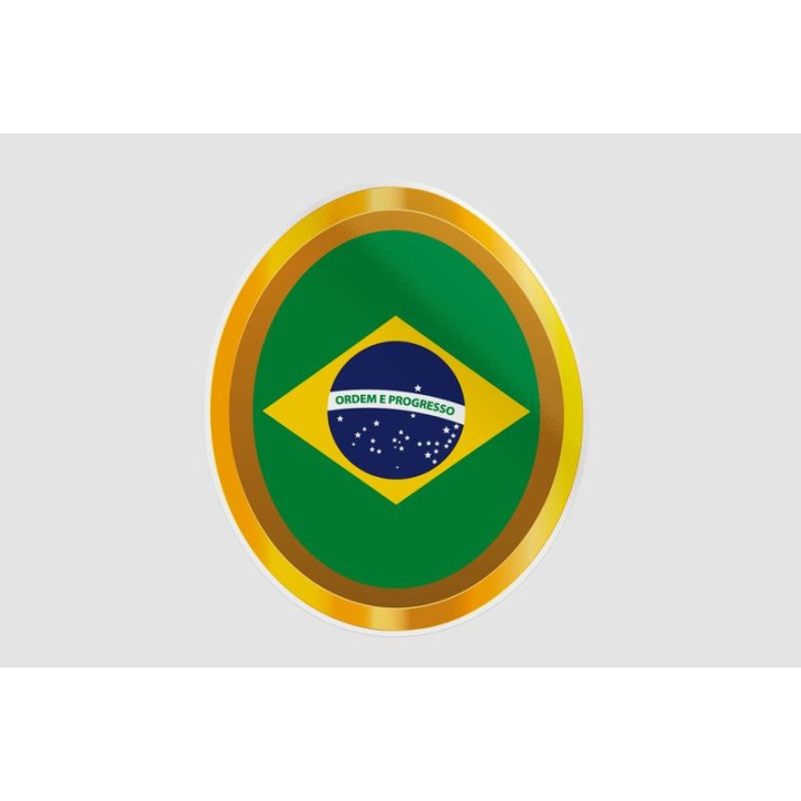 Brazil Golden Badge Dh Sticker - DecalsHouse