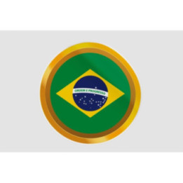 Brazil Golden Badge Dh Style 3 Sticker - DecalsHouse