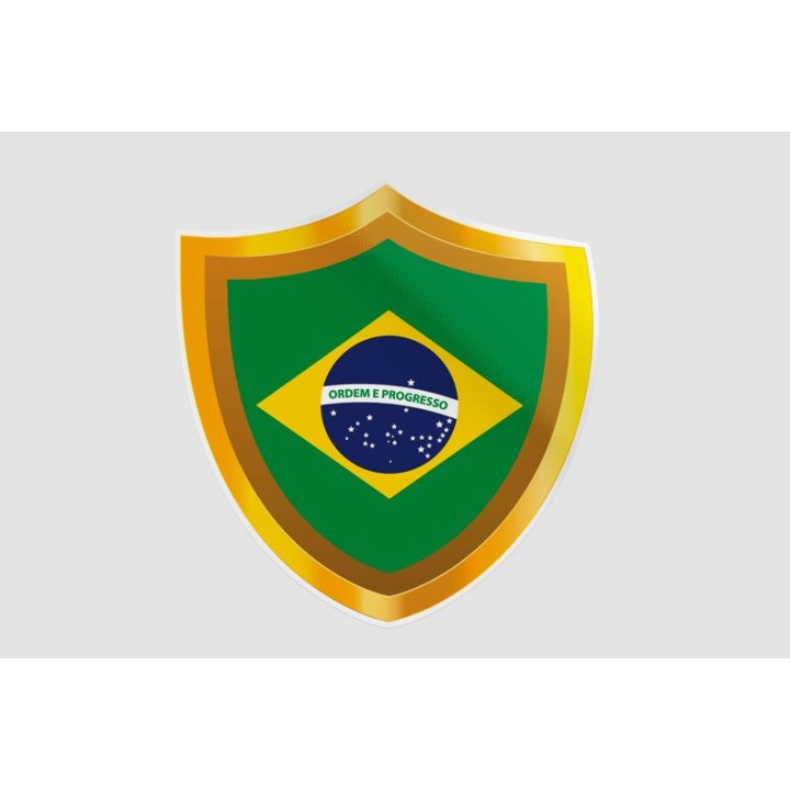 Brazil Golden Badge Dh Style 4 Sticker - DecalsHouse