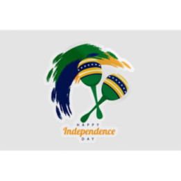 Brazil Happy Independence Day Style 7 Sticker - DecalsHouse