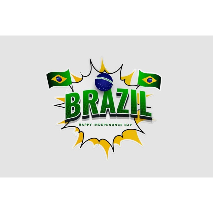 Brazil Independence Day Style 6 Sticker - DecalsHouse