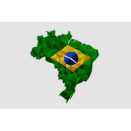 Brazil Map Dh Sticker - DecalsHouse