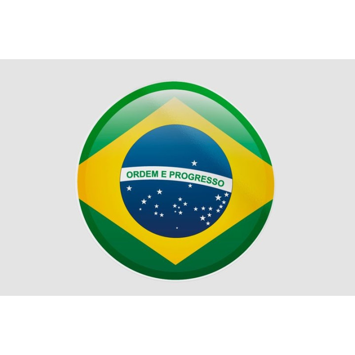 Brazil Round Flag Dh Sticker - DecalsHouse
