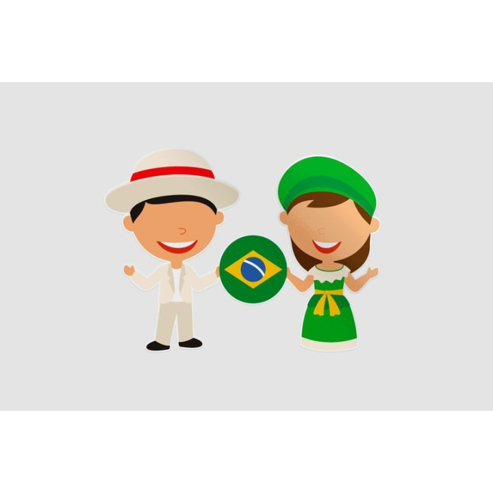 Brazil Traditional Dress Sticker - DecalsHouse