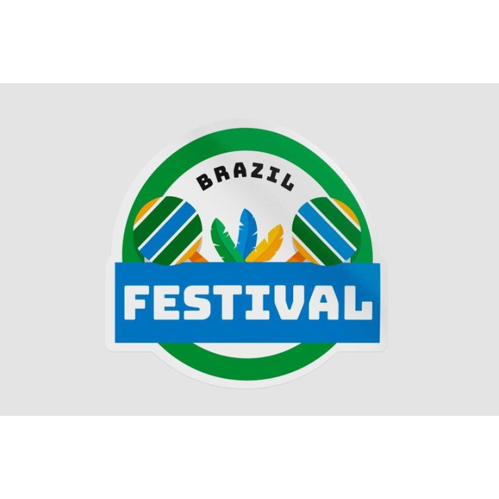 Brazilian Carnival Badge Style 3 Sticker - DecalsHouse