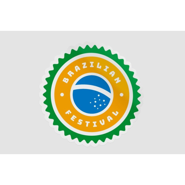 Brazilian Carnival Badge Style 5 Sticker - DecalsHouse