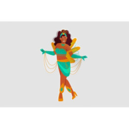 Brazilian Carnival Dancer Style 10 Sticker - DecalsHouse