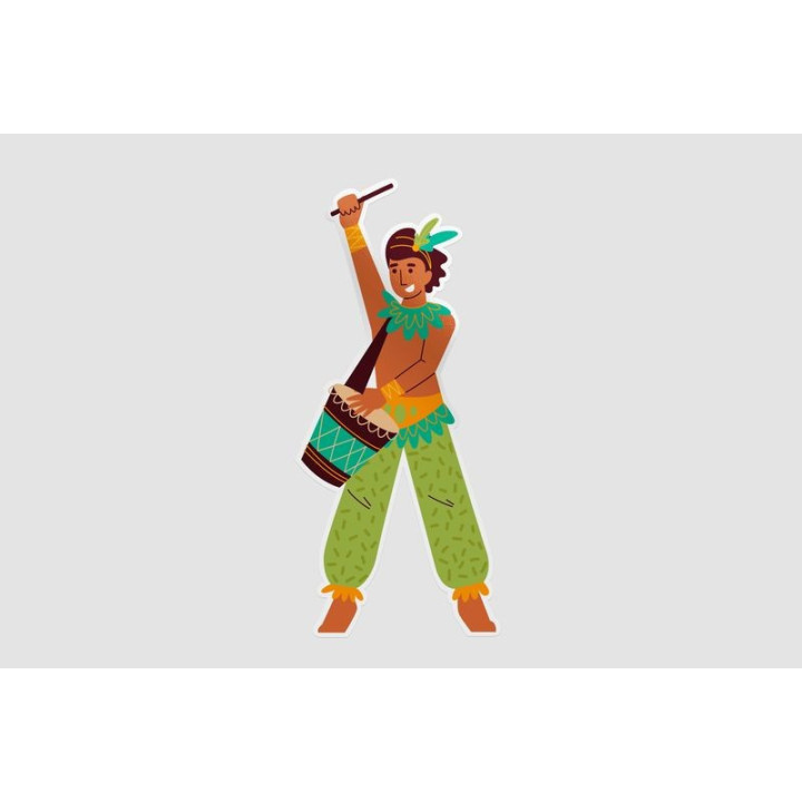 Brazilian Carnival Dancer Style 15 Sticker - DecalsHouse