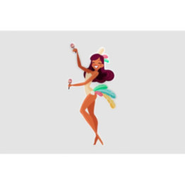 Brazilian Carnival Dancer Style 17 Sticker - DecalsHouse