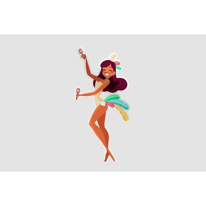 Brazilian Carnival Dancer Style 17 Sticker - DecalsHouse
