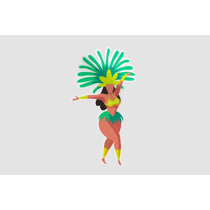 Brazilian Carnival Dancer Style 2 Sticker - DecalsHouse