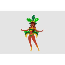 Brazilian Carnival Dancer Stickers – Samba Decals (2-Pack)