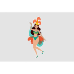 Brazilian Carnival Dancer Stickers – Samba Decals (2-Pack)
