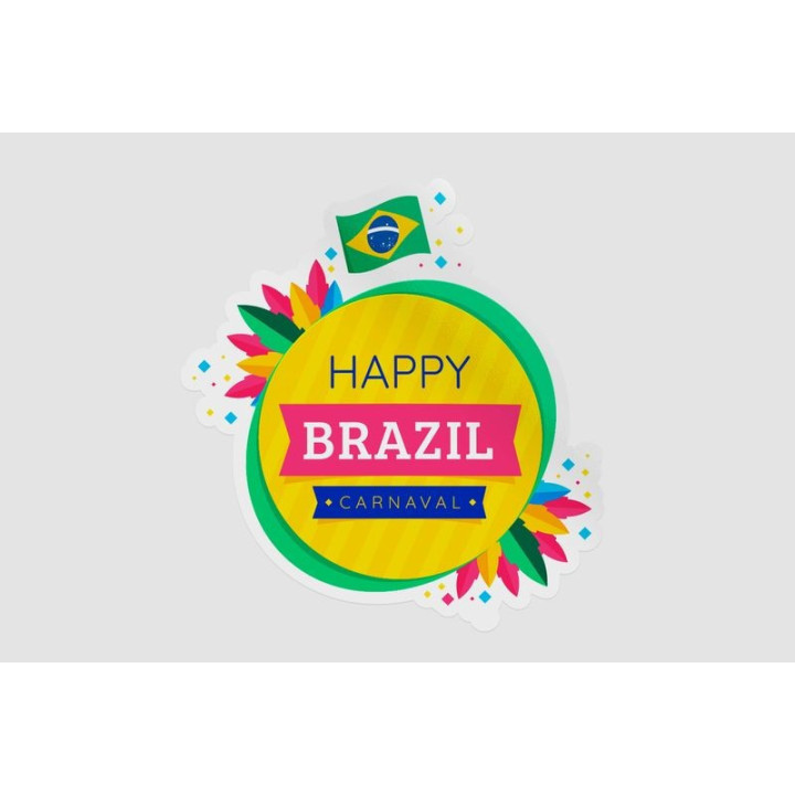 Brazil Carnival Stickers – Carnaval Festival Decals (2-Pack)
