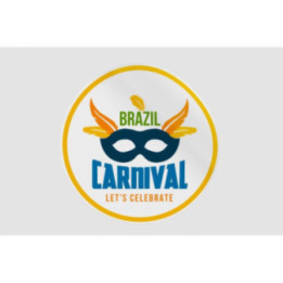Brazil Carnival Stickers – Rio Mask Festival Decals (2-Pack)