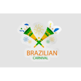 Brazilian Carnival Stickers – Rio Festival Decals (2-Pack)