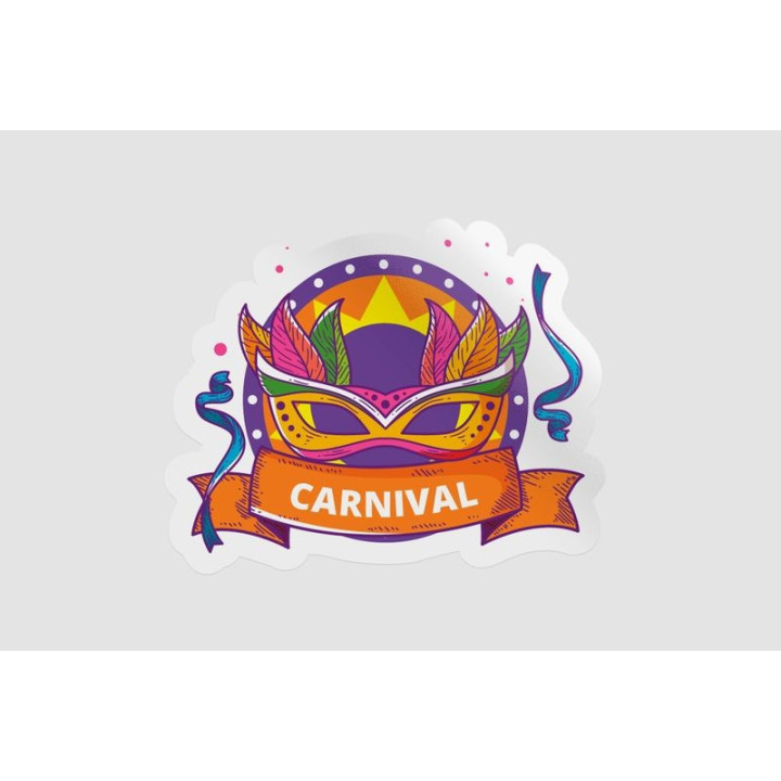 Brazilian Carnival Mask Stickers – Rio Decals (2-Pack)