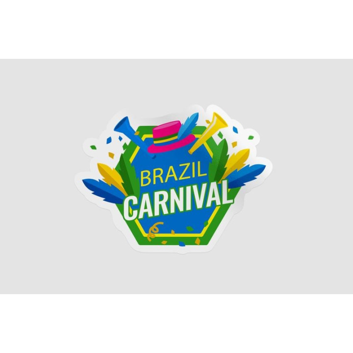 Brazil Carnival Stickers – Rio Festival Decals (2-Pack)