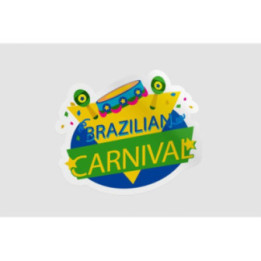 Brazilian Carnival Stickers – Rio Samba Festival Decals (2-Pack)