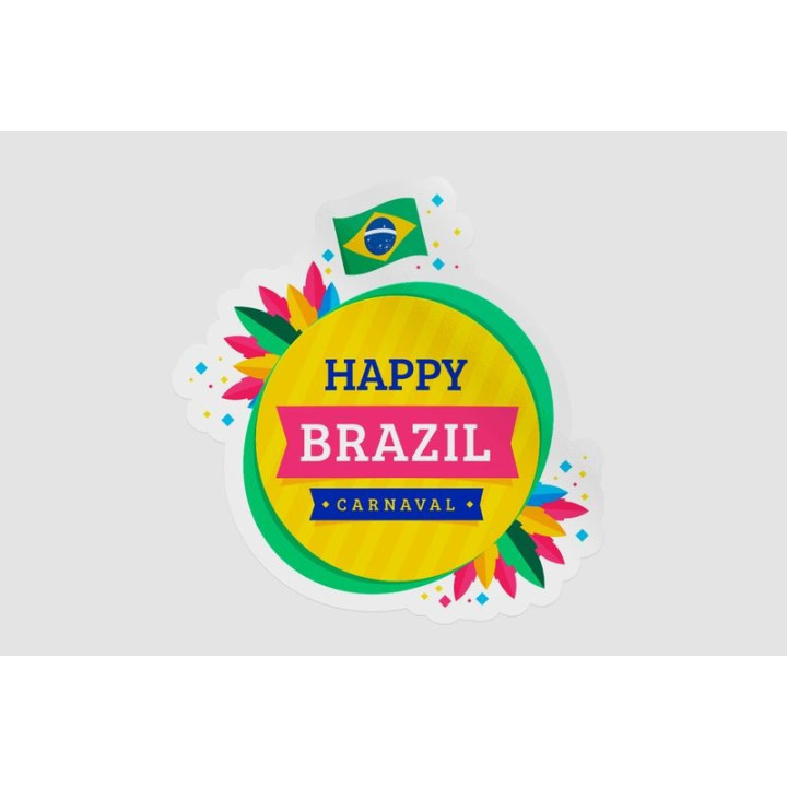 Brazil Carnival Stickers – Carnaval Celebration Decals (2-Pack)