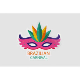 Brazilian Carnival Mask Stickers – Rio Festival Decals (2-Pack)