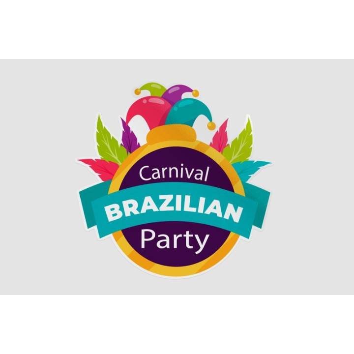 Brazilian Carnival Party Stickers – Festival Decals (2-Pack)
