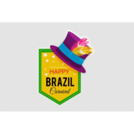 Happy Brazil Carnival Stickers – Rio Festival Decals (2-Pack)