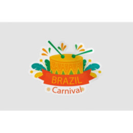 Brazil Carnival Stickers – Rio Samba Festival Decals (2-Pack)