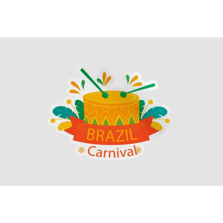 Brazil Carnival Stickers – Rio Samba Festival Decals (2-Pack)