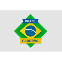 Brazil Carnival Stickers – Brazilian Flag Decals (2-Pack)