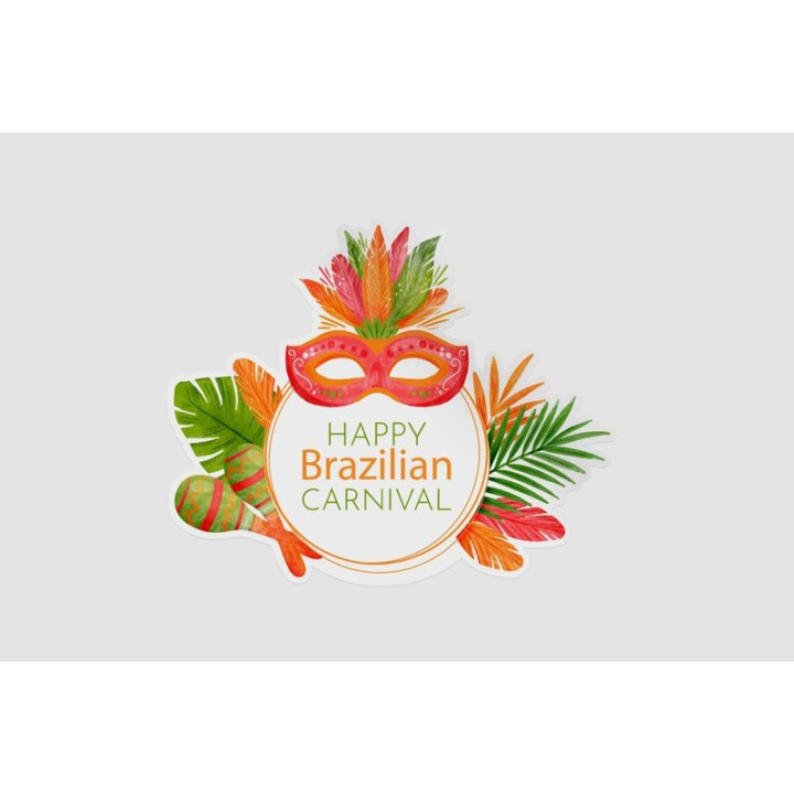 Brazilian Carnival Stickers – Rio Festival Decals (2-Pack)