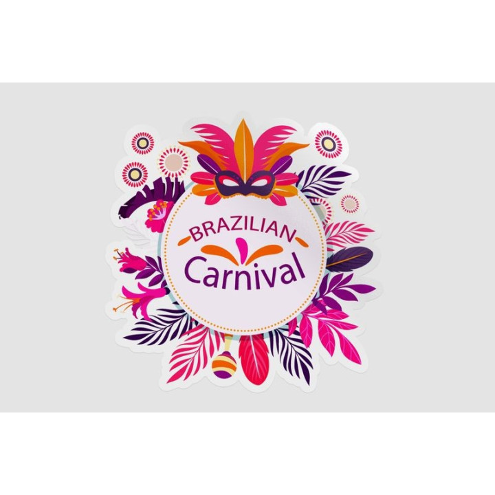 Brazilian Carnival Stickers – Rio Festival Decals (2-Pack)