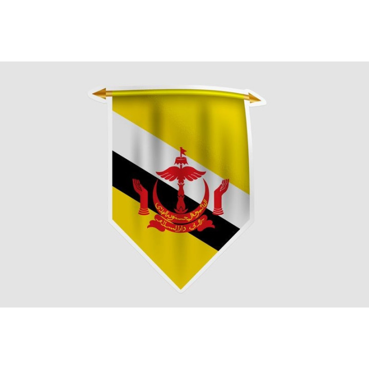 Brunei Flag Style 11 Sticker - DecalsHouse