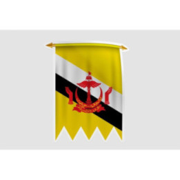 Brunei Flag Style 18 Sticker - DecalsHouse