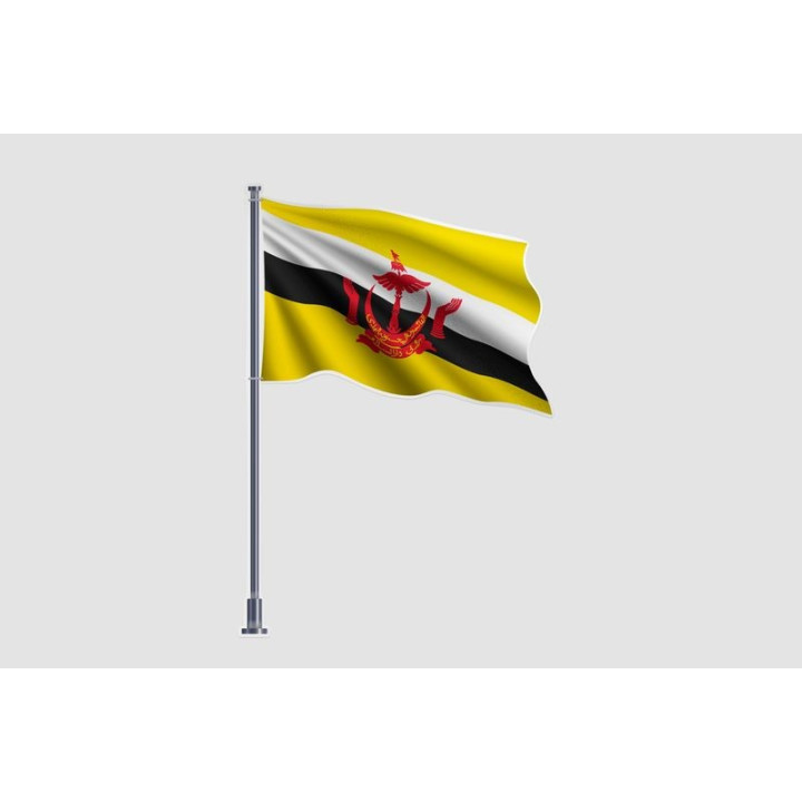 Brunei Flag Style 3 Sticker - DecalsHouse
