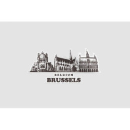 Brussels Skyline Belgium Sticker - DecalsHouse