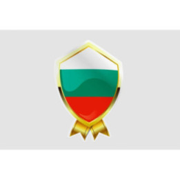 Bulgaria Golden Flag Badge Style 6 Sticker - DecalsHouse