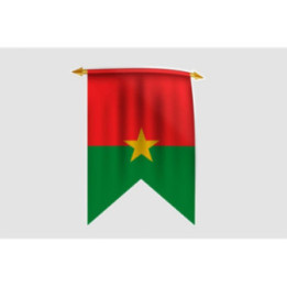 Burkina Faso Flag Style 10 Sticker - DecalsHouse