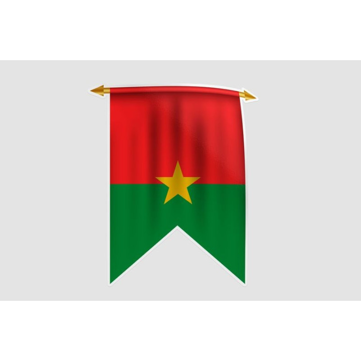 Burkina Faso Flag Style 10 Sticker - DecalsHouse