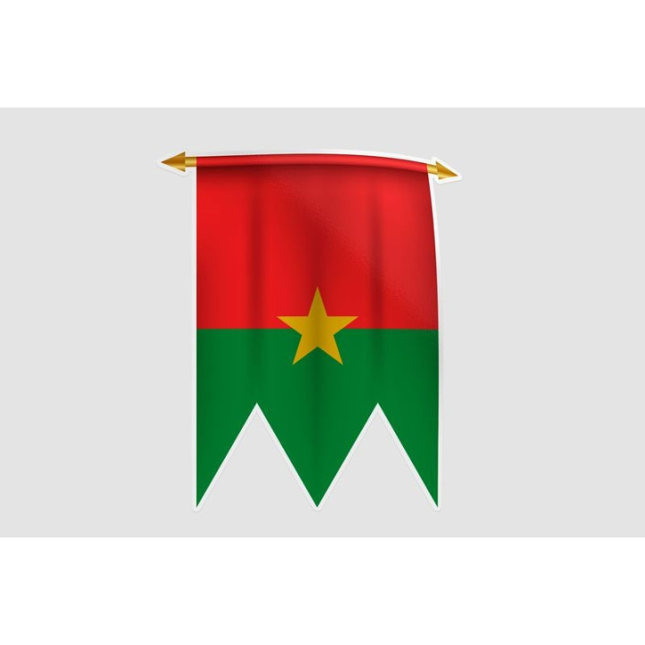 Burkina Faso Flag Style 12 Sticker - DecalsHouse