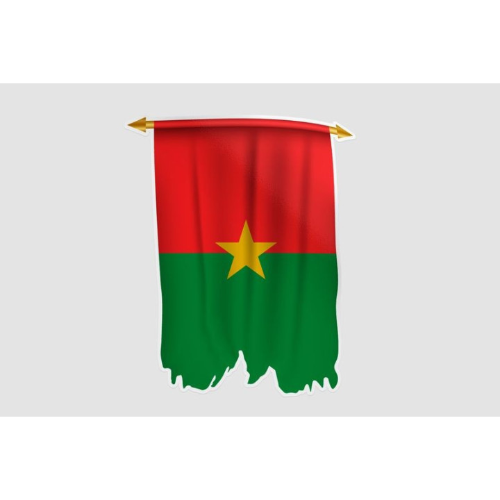 Burkina Faso Flag Style 17 Sticker - DecalsHouse