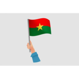 Burkina Faso Flag Style 4 Sticker - DecalsHouse