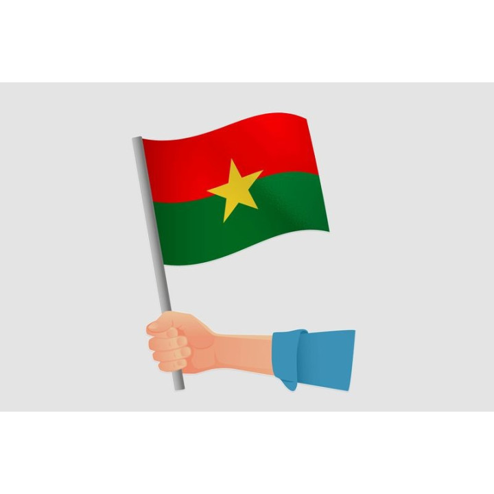 Burkina Faso Flag Style 5 Sticker - DecalsHouse