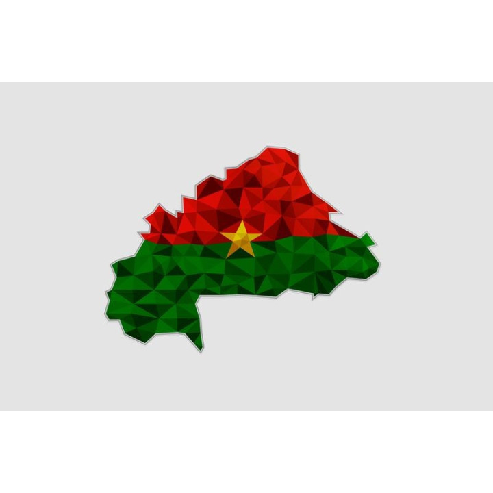 Burkina Faso Map Sticker - DecalsHouse
