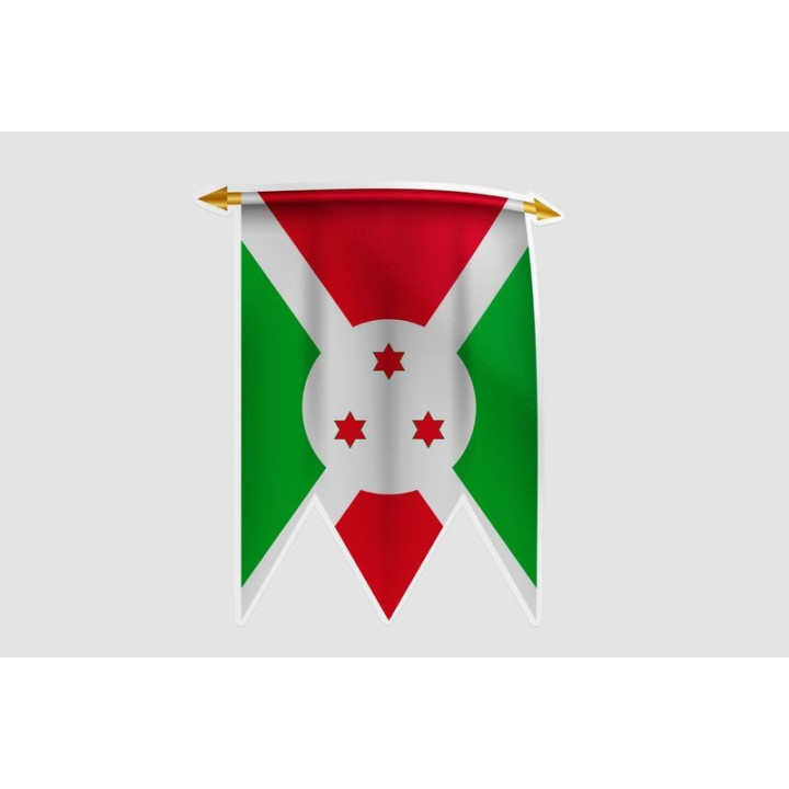 Burundi Flag Style 13 Sticker - DecalsHouse