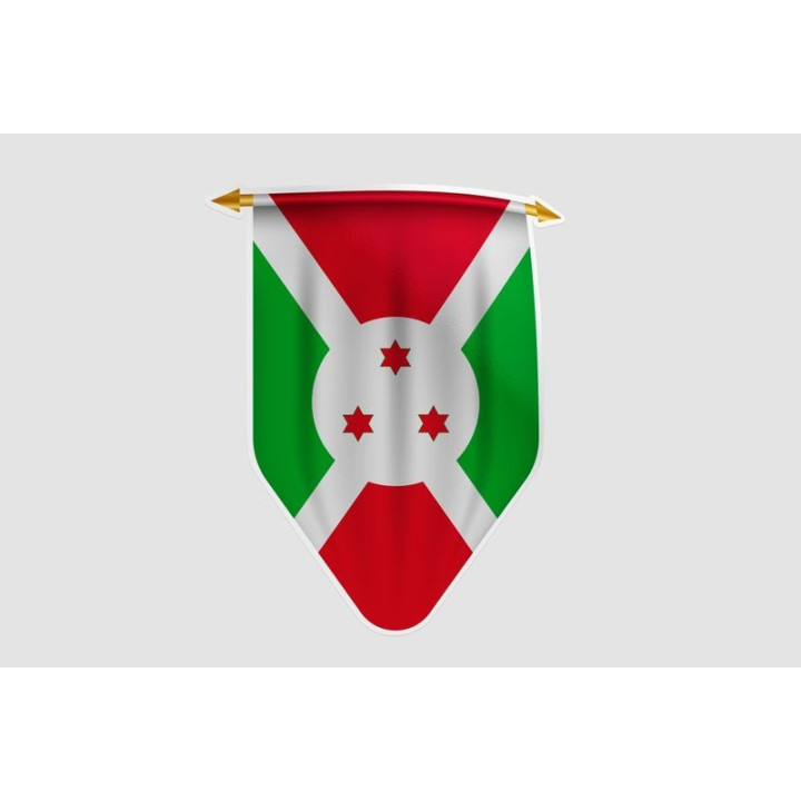 Burundi Flag Style 14 Sticker - DecalsHouse